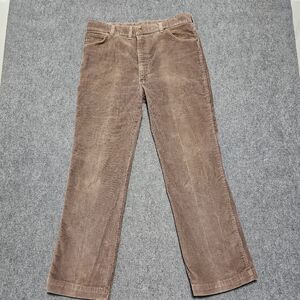 Vintage 70s Jantzen Corduroy Pants Straight Leg Mens 36x30 USA Made Hemmed Cuff